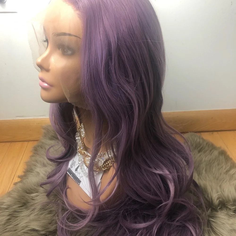 🦄Lollipop Purple 24” LACEFRONT Wig *NWT*